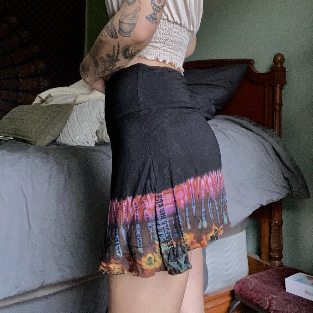 VINTAGE TIE DYE MINI SKIRT